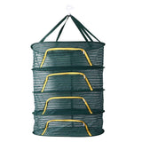 4 Layer Herb Drying Rack with U Shaped Zipper Dark Green Foldable High Elastic Fine Mesh Plant Drying Rack Net for Herbs Plants Seeds In Australia - Darrahopens