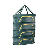 4 Layer Herb Drying Rack with U Shaped Zipper Dark Green Foldable High Elastic Fine Mesh Plant Drying Rack Net for Herbs Plants Seeds In Australia - Darrahopens