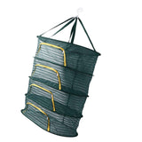 4 Layer Herb Drying Rack with U Shaped Zipper Dark Green Foldable High Elastic Fine Mesh Plant Drying Rack Net for Herbs Plants Seeds In Australia - Darrahopens