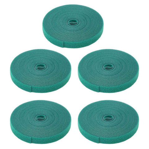 5 Rolls Plant Tie Reusable Cuttable Self Adhesive Hook and Loop Wrap Nylon Garden Strap Tree Tie for Plant Support Straightening Dark Green In Australia - Darrahopens