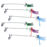 Dragonfly Clip Fake Dragonfly Pole Clips Natural Organic Concept 3D Dragonfly Garden Decor for Family Garden Potted Flowers Lawn House Statue 6Pcs In Australia - Darrahopens