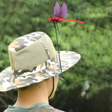 Dragonfly Clip Fake Dragonfly Pole Clips Natural Organic Concept 3D Dragonfly Garden Decor for Family Garden Potted Flowers Lawn House Statue 6Pcs