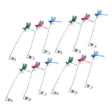 Dragonfly Clip Fake Dragonfly Pole Clips Natural Organic Concept 3D Dragonfly Garden Decor for Family Garden Potted Flowers Lawn House Statue 12Pcs