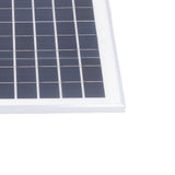 Solar Panel Kit 50W 18V with MPPT Waterproof Charge Controller 3meter Battery Clamp for Outdoor RV Boat Trailer Camper