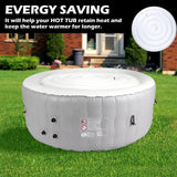 4.5 Ft Inflatable Hot Tub Cover Foldable Energy Saving Lid for Round Outdoor Inflatable Hot Tubs