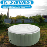 4.5 Ft Inflatable Hot Tub Cover Foldable Energy Saving Lid for Round Outdoor Inflatable Hot Tubs