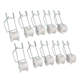 10pcs Tomato Roller Hooks Galvanized Steel Wire PP Heat Resistant Space Saving 15m Twine Vine Crop Trellis Roller Hooks for Cucumber Loofah Grapes
