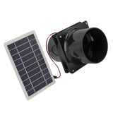 10W 12V Solar Powered Exhaust Fan for Round Pipe ABS Solar Panel Ventilation Fan Kit for Pet House Chicken Coop RV Greenhouse