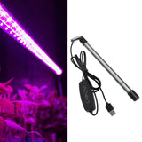 48 LEDs Plant Lamp with 4H 8H 12H Timing 6 Modes Full Spectrum 5W USB 5V Telescopic Small Grow Light for Indoor Plants