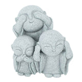 Mini Monk Buddha Statue Chinese Green Sandstone Cute Buddha Figurine 3 Little Monks Ornament for Fish Tank Aquarium Home Garden Decoration Style 3 In Australia - Darrahopens