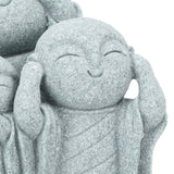 Mini Monk Buddha Statue Chinese Green Sandstone Cute Buddha Figurine 3 Little Monks Ornament for Fish Tank Aquarium Home Garden Decoration Style 3