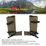 1 Pair Snake Gaiters Polyester Fiber Breathable Lightweight Snake Proof Leg Cover for Hiking Camping Mountaineering OD Green