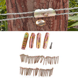 50 Sets Fence Wire Fasteners Carbon Steel Zinc Plated Rust Proof Wire Fencing Staples with Hex Socket Wrench for Repairing Fence