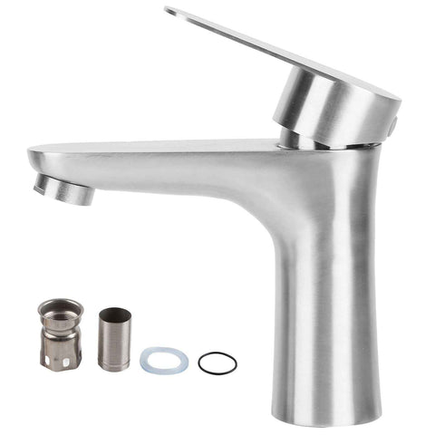 Stainless Steel Hot Cold Faucet Mixer Water Tap Sink Faucet with Single Handle for Bathroom Use In Australia - Darrahopens