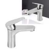 Stainless Steel Hot Cold Faucet Mixer Water Tap Sink Faucet with Single Handle for Bathroom Use