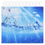 Shower Curtain Polyester Fiber Waterproof Colorful Printing with 12pcs Hook for Home Bathroom180x 200cm In Australia - Darrahopens