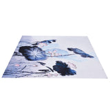 Blackout Curtain Waterproof Flower Printing Shower Curtain with Hooks for Bathroom Bedroom Living Room Study150x180cm