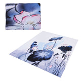 Blackout Curtain Waterproof Flower Printing Shower Curtain with Hooks for Bathroom Bedroom Living Room Study180x180cm