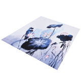 Blackout Curtain Waterproof Flower Printing Shower Curtain with Hooks for Bathroom Bedroom Living Room Study180x180cm