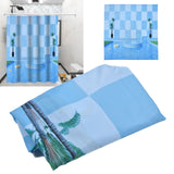 Waterproof Shower Curtain Shower Curtain for Bathroom Curtain Decoration for Summer Cool Pool59.1x70.9in