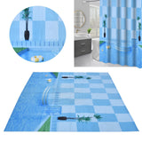 Waterproof Shower Curtain Shower Curtain for Bathroom Curtain Decoration for Summer Cool Pool59.1x70.9in
