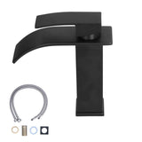 G1/2 Mixer Water Tap Basin Sink Faucet with Long Handle for Bathroom Hotel Homestay Black In Australia - Darrahopens