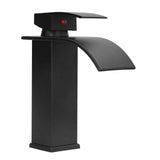 G1/2 Mixer Water Tap Basin Sink Faucet with Long Handle for Bathroom Hotel Homestay Black In Australia - Darrahopens