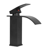 G1/2 Mixer Water Tap Basin Sink Faucet with Long Handle for Bathroom Hotel Homestay Black In Australia - Darrahopens