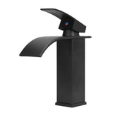 G1/2 Mixer Water Tap Basin Sink Faucet with Long Handle for Bathroom Hotel Homestay Black In Australia - Darrahopens