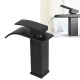G1/2 Mixer Water Tap Basin Sink Faucet with Long Handle for Bathroom Hotel Homestay Black
