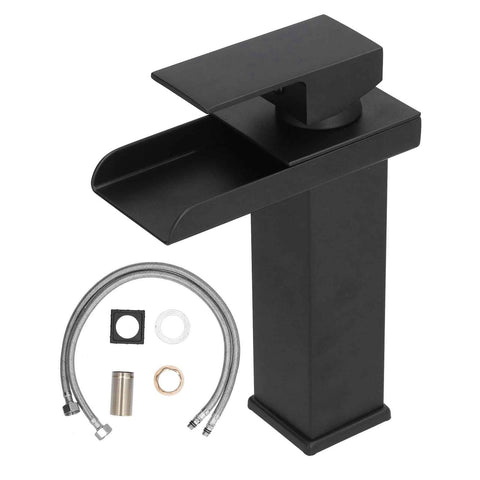 G1/2 Cold Hot Mixer Water Tap Black Faucet with Long Handle for Bathroom Hotel Homestay In Australia - Darrahopens