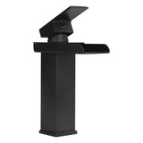 G1/2 Cold Hot Mixer Water Tap Black Faucet with Long Handle for Bathroom Hotel Homestay