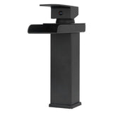 G1/2 Cold Hot Mixer Water Tap Black Faucet with Long Handle for Bathroom Hotel Homestay