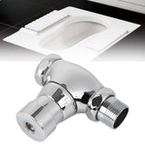 Urinal Flush Valve Brass Hand Pressing Delay Self Closing Bathroom Flushing Valve for Home Hotel Public Toilet