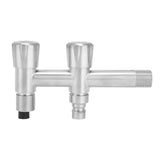 G1/2 Stainless Steel Faucet 1 Inlet 2 Outlet Washing Machine Water Tap for Home Bathroom Balcony