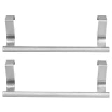 2Pcs Stainless Steel Hanging Towel Rack No Punch Bathroom Hanger for Home Hotel Apartment23CM In Australia - Darrahopens