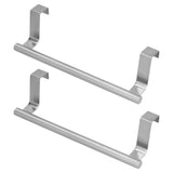 2Pcs Stainless Steel Hanging Towel Rack No Punch Bathroom Hanger for Home Hotel Apartment23CM In Australia - Darrahopens