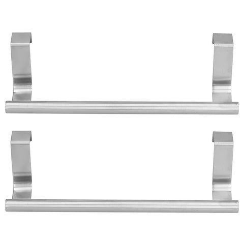2Pcs Stainless Steel Hanging Towel Rack No Punch Bathroom Hanger for Home Hotel Apartment36CM