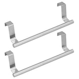 2Pcs Stainless Steel Hanging Towel Rack No Punch Bathroom Hanger for Home Hotel Apartment36CM