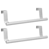 2Pcs Stainless Steel Hanging Towel Rack No Punch Bathroom Hanger for Home Hotel Apartment36CM