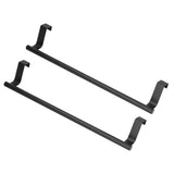 2Pcs Towel Rack Black Hangable Punch Free Nail Free Cabinet Door Towel Rack for Home Hotel36CM