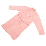 Bathrobe Coral Velvet Thicken Soft Water Absorbent Warm Belt Design Couple Bathrobe for Home Hotel Pink