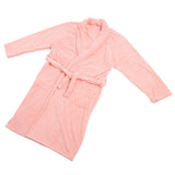 Bathrobe Coral Velvet Thicken Soft Water Absorbent Warm Belt Design Couple Bathrobe for Home Hotel Pink