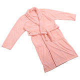 Bathrobe Coral Velvet Thicken Soft Water Absorbent Warm Belt Design Couple Bathrobe for Home Hotel Pink