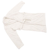 Bathrobe Coral Velvet Thicken Soft Water Absorbent Warm Belt Design Couple Bathrobe for Home Hotel Milky White