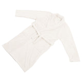 Bathrobe Coral Velvet Thicken Soft Water Absorbent Warm Belt Design Couple Bathrobe for Home Hotel Milky White