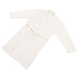 Bathrobe Coral Velvet Thicken Soft Water Absorbent Warm Belt Design Couple Bathrobe for Home Hotel Milky White