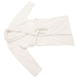 Bathrobe Coral Velvet Thicken Soft Water Absorbent Warm Belt Design Couple Bathrobe for Home Hotel Milky White