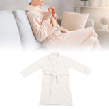 Bathrobe Coral Velvet Thicken Soft Water Absorbent Warm Belt Design Couple Bathrobe for Home Hotel Milky White
