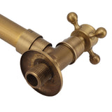 Garden Outdoor Faucet Antique In Wall Frost Crack Prevention 360 Degree Rotation Single Cold Water Faucet Tap Round Mouth